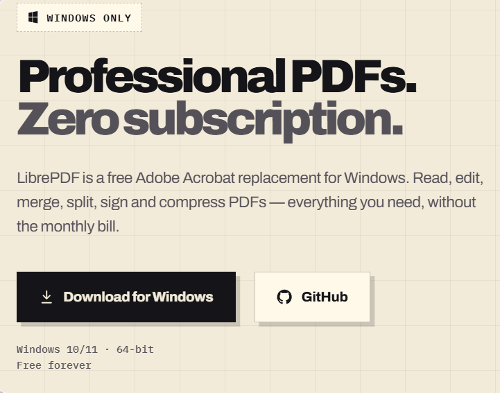 LibrePDF.app website preview