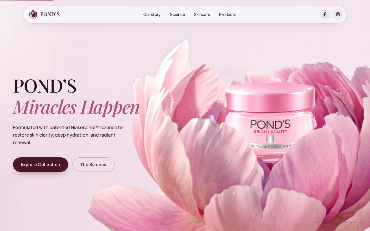 POND'S Bangladesh website preview