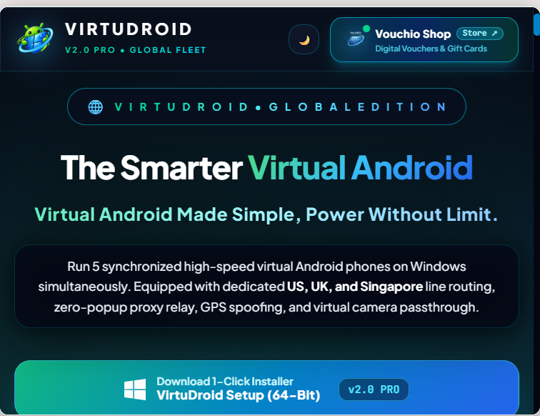 VirtuDroid.website website preview
